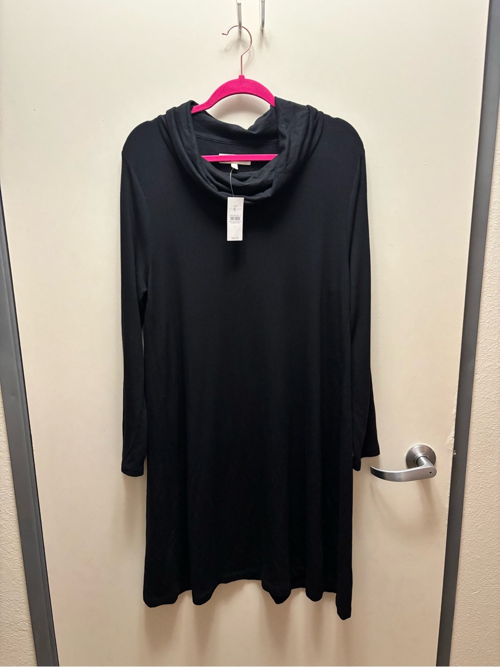 Lou & Grey NWT Black Long-Sleeve Dress size L